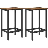 Syfax Barkruk 2 st Oud hout 40 x 32 x 74 cm Bewerkt hout