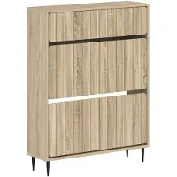 vidaXL Schoenenkast ZWOLLE 78 x 24 x 103 cm Bewerkt hout Sonoma Eiken