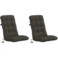 vidaXL 2-delige hoogrugkussen VIANEN 2 pcs 100% Polyester Antraciet