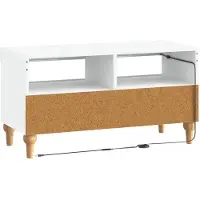 vidaXL LED tv-meubel ALKMAAR 81 x 35 x 43 cm Wit Bewerkt hout