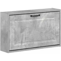 vidaXL - Wandgemonteerde - Schoenenkast - UTRECHT - 71 - x - 17 - x - 43 - cm - Betongrijs