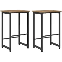 Syfax Barkruk 2 st Artisanaal eiken 40 x 32 x 74 cm Bewerkt hout