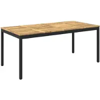 vidaXL Tuintafel, wit en zwart, 147 x 88,5 x 75 cm