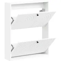 vidaXL Wandgemonteerde Schoenenkast ALKMAAR 71 x 17 x 86 cm Wit
