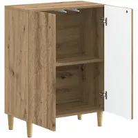 vidaXL - Badkamer - Opbergkast - DELFT - Artisanaal - eiken - 59,5 - x - 31 - x - 80 - cm