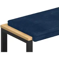 vidaXL Bankkussen Pluche Corduroy Marineblauw Diepte 35 cm