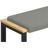 vidaXL Bankkussen Textured Velvet Donkergrijs Diepte 35 cm