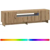 vidaXL LED tv-meubel EDE 153 x 35 x 43 cm Artisanaal eiken