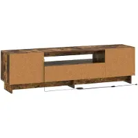 vidaXL LED tv-meubel EDE 153 x 35 x 43 cm Gerookt eiken Bewerkt hout