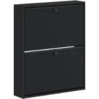 vidaXL - Wandgemonteerde - Schoenenkast - BREDA - 71 - x - 17 - x - 86 - cm - Bewerkt - hout