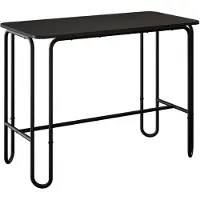 vidaXL Eettafel, 100 x 50 x 75 cm, houtvezel, zwart, rechthoekig
