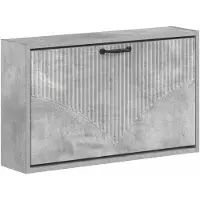 vidaXL Wandgemonteerde Schoenenkast HOORN 71 x 17 x 43 cm Bewerkt hout