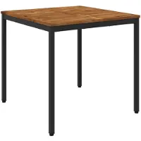Syfax Tuintafel, natuurlijke kleur en zwart, 80 x 80,5 x 75 cm