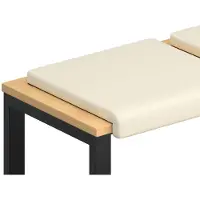 vidaXL Bankkussen 4 st Textured Velvet Crèmekleurig Diepte 35 cm
