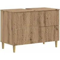 vidaXL 2-delige badkamerset, kastjes, model DELFT, artisan eikenhout