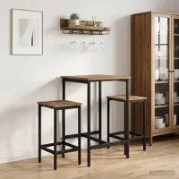 Prolenta Maison Exclusive - 2 barkrukken, ambachtelijk eikenhout, 40 x 32 x 74 cm, houtcomposiet