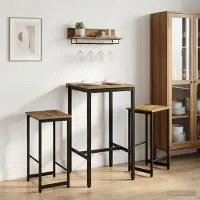 Prolenta Maison Exclusive - 2 barkrukken, ambachtelijk eikenhout, 40 x 32 x 64 cm, houtcomposiet