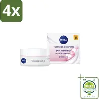 Nivea - Essentials Dagcrème - Voedende Gezichtscrème - SPF 30 - Met Amandelolie & Sheaboter - Droge huid - 50 ml - Voordeelverpakking - 4 stuks - dagcrème - Voeden dagcrème