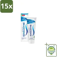 Sensodyne 15 x - Tandpasta - Extra Fresh Gel - Verfrissend - 75 ml - Grootverpakking - Tandpasta Gevoelige Tanden - - Frisse Adem - Tandplak Verwijderen - Fluoride
