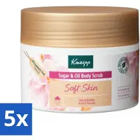 Kneipp - Body scrub - Sugar & Oil - Soft Skin - Voor droge en gevoelige huid - 220 g - Bulkverpakking - 5 stuks