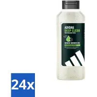 Adidas 24 x – Douchegel – Active Skin & Mind Deep Clean – 400 ml - Douchegel - Reinigen Na Training - Exfoliëren - Huid Reinigen - Vulkanische Steen