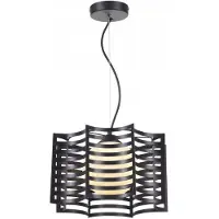 REALITY IMPORT Hanglamp Laria, zwart, 1x E27, 40W, metaal, afmetingen: 120x30x30 cm, IP20, merk: Reality