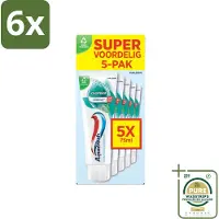 Aquafresh Tandpasta Coolmint - Fris en Beschermend - Voordeelverpakking - 5 tubes - Voordeelverpakking - 6 stuks - Frisse adem - Gaatjes bescherming