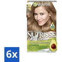 Garnier - Nutrisse Ultra Crème 7 - Haarkleuring - Natuurlijk Blond - Intens Voedend - Permanente Kleur - Voordeelverpakking - 6 stuks