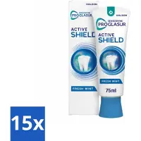 Sensodyne 15 x - Tandpasta - ProGlasur Active Shield - Fresh Mint - Frisse Munt - 75 ml - Voordeelverpakking - 15 stuks
