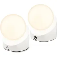 Briloner Sora - Set van 2 Tafellampen oplaadbaar - warm wit licht - dimbaar - voor binnen en buiten - 10 x 8 x 9 cm - wit