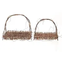 HBX natural living Decoratieschaal Natural 2-delig Bruin bruin Hout Opberger