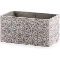 Polnix Grijze Betonnen Plantenbak 27x14x13 cm - Decoratief en Duurzaam
