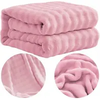 Fitizzio Zachte Pluche Plaid 160x200cm - 3D Bubble Design - Lichtroze