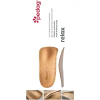 Pedag Relax 3/4 voetbed – Geschikt voor normale schoenen, sportschoenen en werkschoenen, van leer – Anatomisch 3/4 voetbed met lengteboogsteun en spreidvoetpelotte – 37
