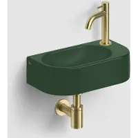 Clou Inbe 7 fonteinset groen mat rechts geborsteld messing PVD