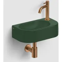 Clou Inbe 7 fonteinset groen mat rechts geborsteld brons PVD