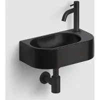 Clou Inbe 7 fonteinset zwart mat rechts mat zwart