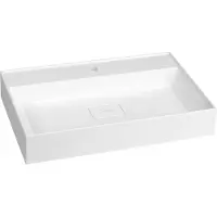 Sapho Godiva gegoten marmer wastafel 68x44cm wit