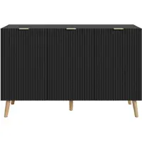 En.casa Sideboard Nand dressoir met 3 deuren 120x40x76 cm zwart []