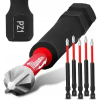 Milwaukee SHOCKWAVE PZ1 Impact Bits 90mm Magnetisch (5 Stuks)