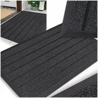HomeDecor Grijze Buitenmat 45x75 cm - Antislip Deurmat voor Huis en Kantoor