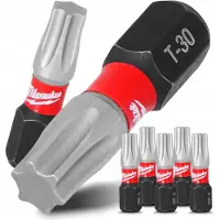 Milwaukee 5x TX30 Impact Bit 25mm Magnetische Schroefbit Torx