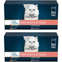 Gourmet 2x Perle - Mini Filets in Saus - Kattenvoer - 60x85g