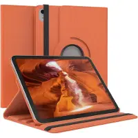 Ntech Hoes geschikt voor iPad A16 hoes 11th Generation 11 Inch 2025 Oranje / iPad 2022 (10.9) 10e generatie draaibare bookcase 360° Case