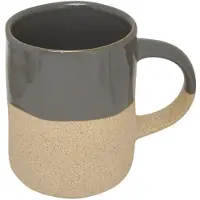 Secret De Gourmet koffie kopjes - Ancient Cairo - 1x stuks - grijs/beige - 340 ml - mokken - keramiek - met stijlvol decoratie motief