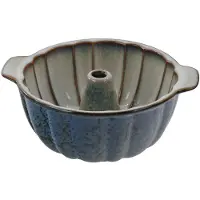 MPLCo - Tulband Bakvorm - Bakvorm - Cakevorm met Middenbuis - Oven, Magnetron & Vaatwasserbestendig - Ø28 x 8.5 cm - Navy Grijs