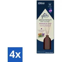 Glade 4 x - Geurstokjes Moment van Zen - Aromatherapie Geurverspreiding - 80 ml - Geurstokjes - Aromatherapie - Lavendel - Sandelhout - Ontspannen