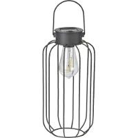 Northpoint LED zonne-lantaarn met schemersensor, geschikt voor tuin en balkon, modern industrieel design, IP44, rond