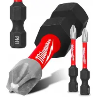 Milwaukee SHOCKWAVE PH1 50mm Impact Bits (2 stuks) - Magnetisch