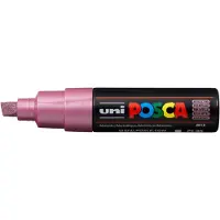 Posca acrylmarker - beitelpunt PC-8K - 8 mm - metallic roze
